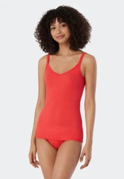 Schiesser Spaghetti Top Double Rib Light Red - Personal Fit Rib -Uni Style Shop 166561 501 detail2