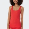 Schiesser Strappy Top Double Rib Light Red - Personal Fit Rib