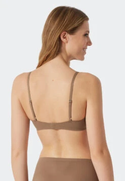 Schiesser Bra Without Underwire Padded Brown - Invisible Soft