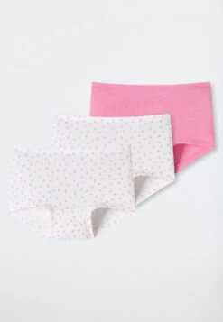 Schiesser Boyshorts 3-pack Organic Polka Dots White/pink - 95/5