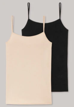 Schiesser Spaghetti Top 2-pack Organic Cotton Black - 95/5 -Uni Style Shop 174388 901 detail1