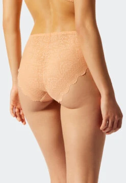 Schiesser High-waisted Panty All-over Lace Peach - Feminine Lace -Uni Style Shop 175536 612 back