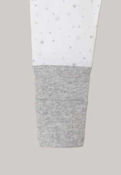 Schiesser Baby 3-piece Set Fine Rib Organic Cotton Bodysuit Vario Pants Towel White/light Gray - Original Classics