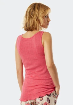 Schiesser Strappy Top Organic Cotton Openwork Pink - Mix & Relax
