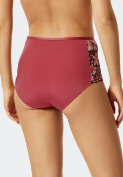 Schiesser High-waisted Panty Sustainable Microfiber Lace Berry - Summer Floral Lace