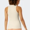 Schiesser Top Seamless Lyocell Rib Look Off-white - Lounge Seamless