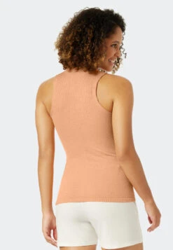 Schiesser Top Seamless Lyocell Rib Look Peach - Lounge Seamless