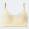 Schiesser Soft Bra No Underwire Removable Cups Lace Vanilla - Seamless Recycled Rib