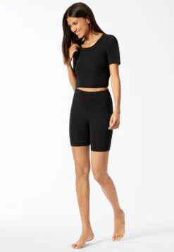 Schiesser Cycling Shorts Black - Revival Martina -Uni Style Shop 177098 000 front