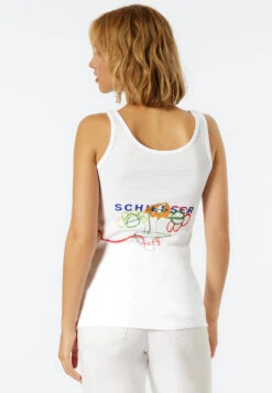 Schiesser Tank Top Double Rib White - Art Edition By Noah Becker