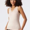 Schiesser Top Tencel V-neck Lace Peach - Tencel Lace