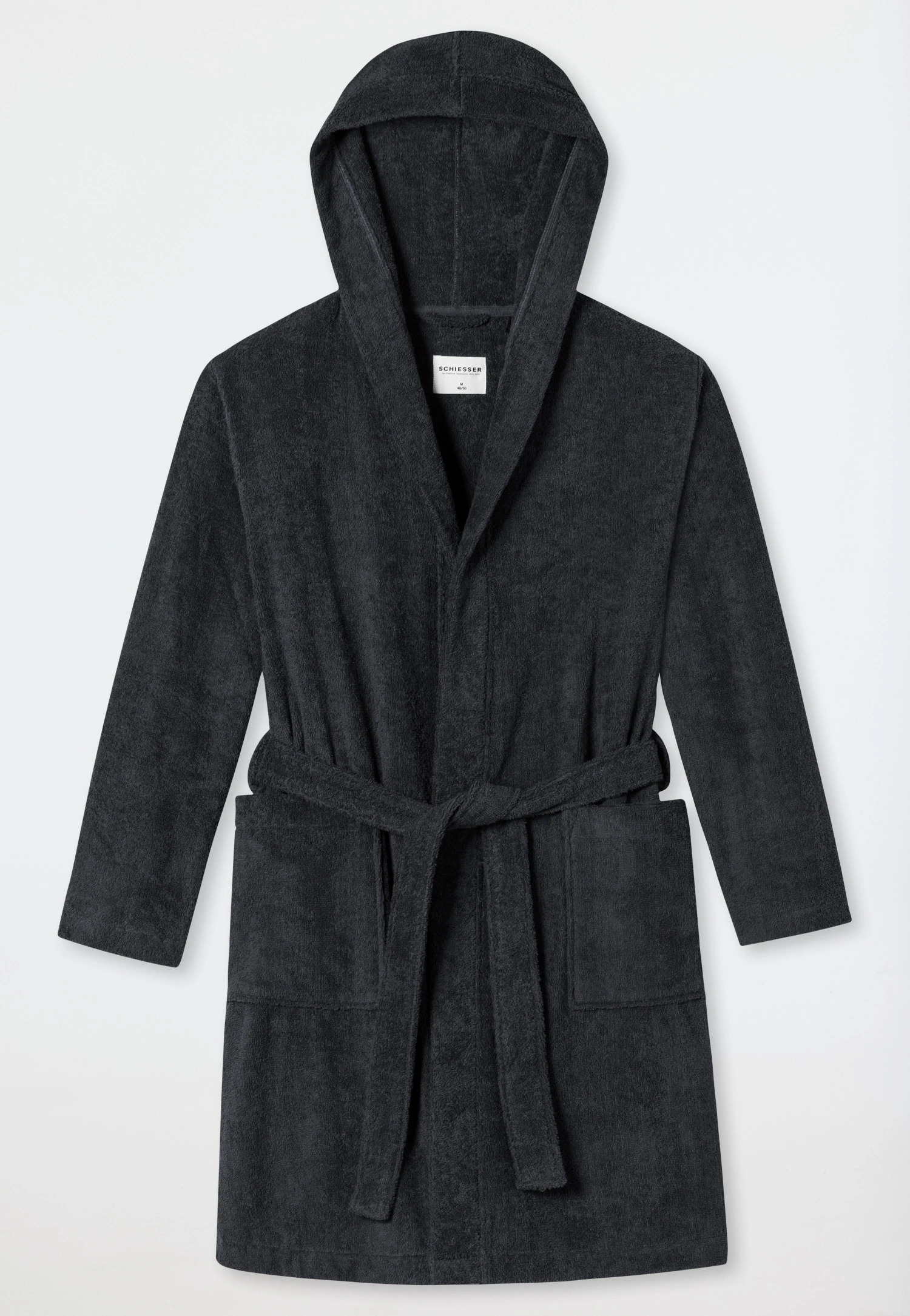 Schiesser Bathrobe Terry Cloth 100 Cm Anthracite - Essentials 4 Schiesser Bathrobe Terry Cloth 100 Cm Anthracite - Essentials - Image 4
