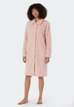 Schiesser Dressing Gown Teddy Fleece Rosé - Essentials -Uni Style Shop 178417 506 detail2