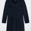 Schiesser Bathrobe Teddy Fleece Dark Blue - Essentials