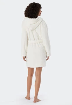 Schiesser Bathrobe Teddy Fleece Comfort Fit Off-white - Essentials