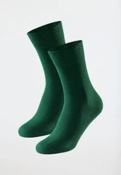 Schiesser Men's Socks 2-pack Organic Cotton Green - 95/5 -Uni Style Shop 178472 700 front