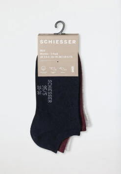 Schiesser Women's Sneaker Socks 3-pack Organic Cotton Multicolored - 95/5