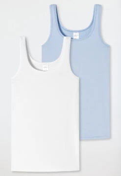 Schiesser Top 2-pack Organic Cotton White/ Air - 95/5