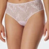 Schiesser High-waisted Panties Lace Pale Pink - Modal And Lace