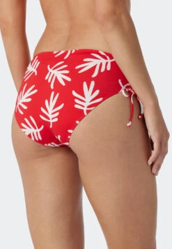 Schiesser Midi Bikini Bottoms Adjustable Side Height Coral Red - Mix & Match Coral Life -Uni Style Shop 179203 500 back