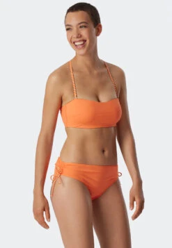 Schiesser Midi Bikini Bottoms Adjustable Side Height Orange - Mix & Match Reflections 7 Schiesser Midi Bikini Bottoms Adjustable Side Height Orange - Mix & Match Reflections -Uni Style Shop 179203 602 front