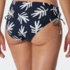Schiesser Midi Bikini Bottoms Adjustable Side Height Coral Dark Blue Patterned - Mix & Match Coral Life
