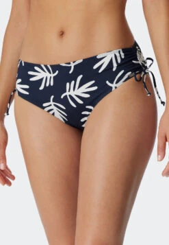 Schiesser Midi Bikini Bottoms Adjustable Side Height Coral Dark Blue Patterned - Mix & Match Coral Life -Uni Style Shop 179203 835 detail2
