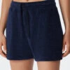 Schiesser Pants Short Terry Cloth Dark Blue - Aqua Beachwear