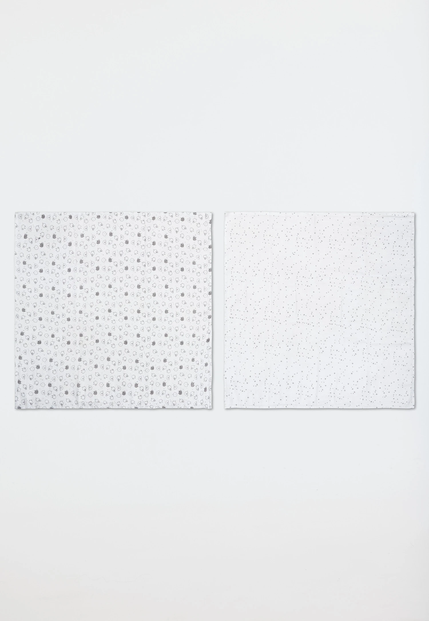 Schiesser Babies' Gauze Towel 2-pack White/light Gray Heather - Original Classics 2 Schiesser Babies' Gauze Towel 2-pack White/light Gray Heather - Original Classics - Image 2