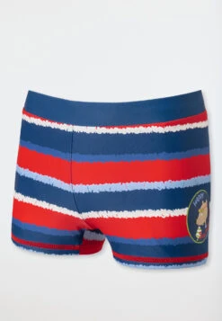 Schiesser Retro Swim Shorts Knitwear Recycled SPF40+ Color Blocking Patch Multicolor - Rat Henry
