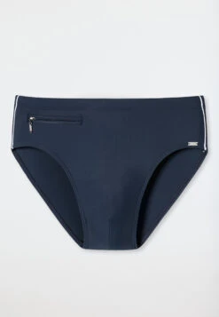 Schiesser Men's Swimwear With Zip Pocket Knitwear Recycled Fine Stripes Admiral - Nautical Casual -Uni Style Shop bade sir mit reissverschluss tasche wirkware recycelt feiner streifen admiral nautical casual 172772 801 detail1