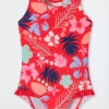 Schiesser Swimsuit Knitwear Recycled SPF40+ Racerback Flowers Ruffles Multicolor - Cat Zoe