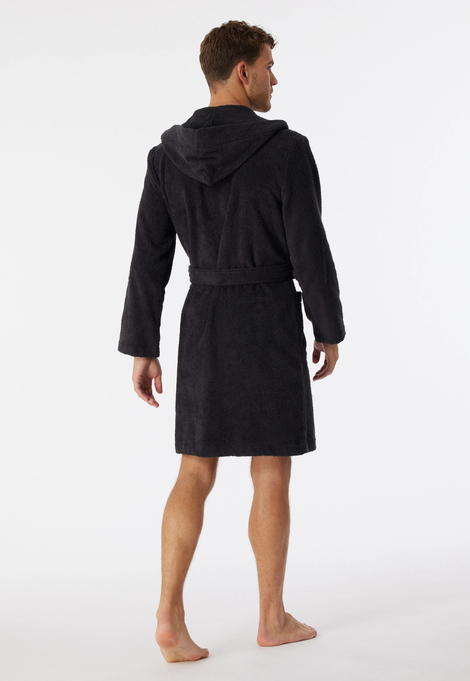 Schiesser Bathrobe Terry Cloth 100 Cm Anthracite - Essentials 3 Schiesser Bathrobe Terry Cloth 100 Cm Anthracite - Essentials - Image 3