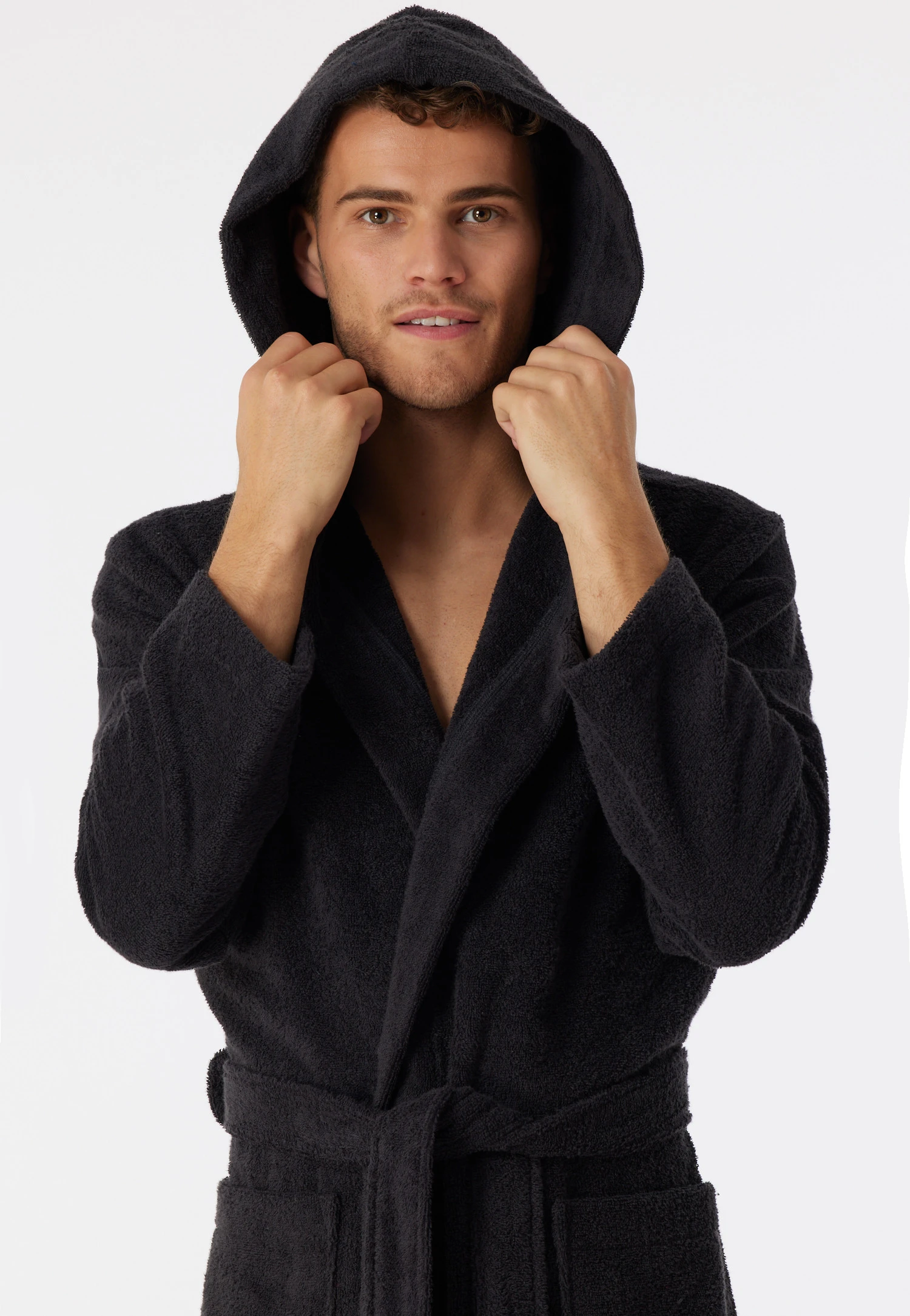 Schiesser Bathrobe Terry Cloth 100 Cm Anthracite - Essentials 2 Schiesser Bathrobe Terry Cloth 100 Cm Anthracite - Essentials - Image 2