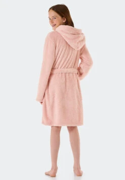 Schiesser Bathrobe Teddy Fleece Rosé - Original Classics -Uni Style Shop bademantel teddy fleece ros original classics 179501 506 back