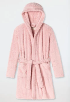 Schiesser Bathrobe Teddy Fleece Rosé - Original Classics -Uni Style Shop bademantel teddy fleece ros original classics 179501 506 detail1