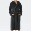 Schiesser Bathrobe Terry Cloth Anthracite - Original Classics