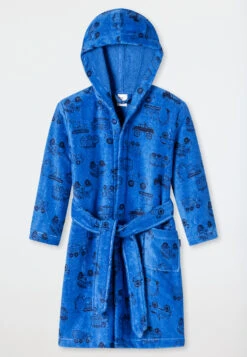 Schiesser Bathrobe Velour Vehicles Blue - Original Classics -Uni Style Shop bademantel velour fahrzeuge blau original classics 179497 800 detail1