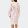 Schiesser Bathrobe Velour Polka Dots White - Original Classics