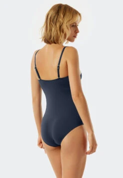 Schiesser Bandeau Swimsuit Variable Straps Softcups With Support Admiral - Californian Safari -Uni Style Shop bandeau badeanzug variable traeger softcups mit support admiral californian safari 177048 801 back