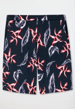 Schiesser Bermuda Shorts Modal Pockets Leaf Print Multicolor - Mix+Relax