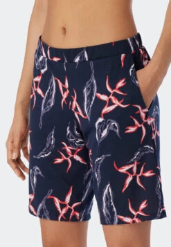 Schiesser Bermuda Shorts Modal Pockets Leaf Print Multicolor - Mix+Relax -Uni Style Shop bermuda modal taschen blaetterprint multicolor mix relax 179272 904 detail2