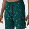 Schiesser Bermuda Shorts Fine Interlock Organic Cotton Fish Dark Green - Mix & Relax