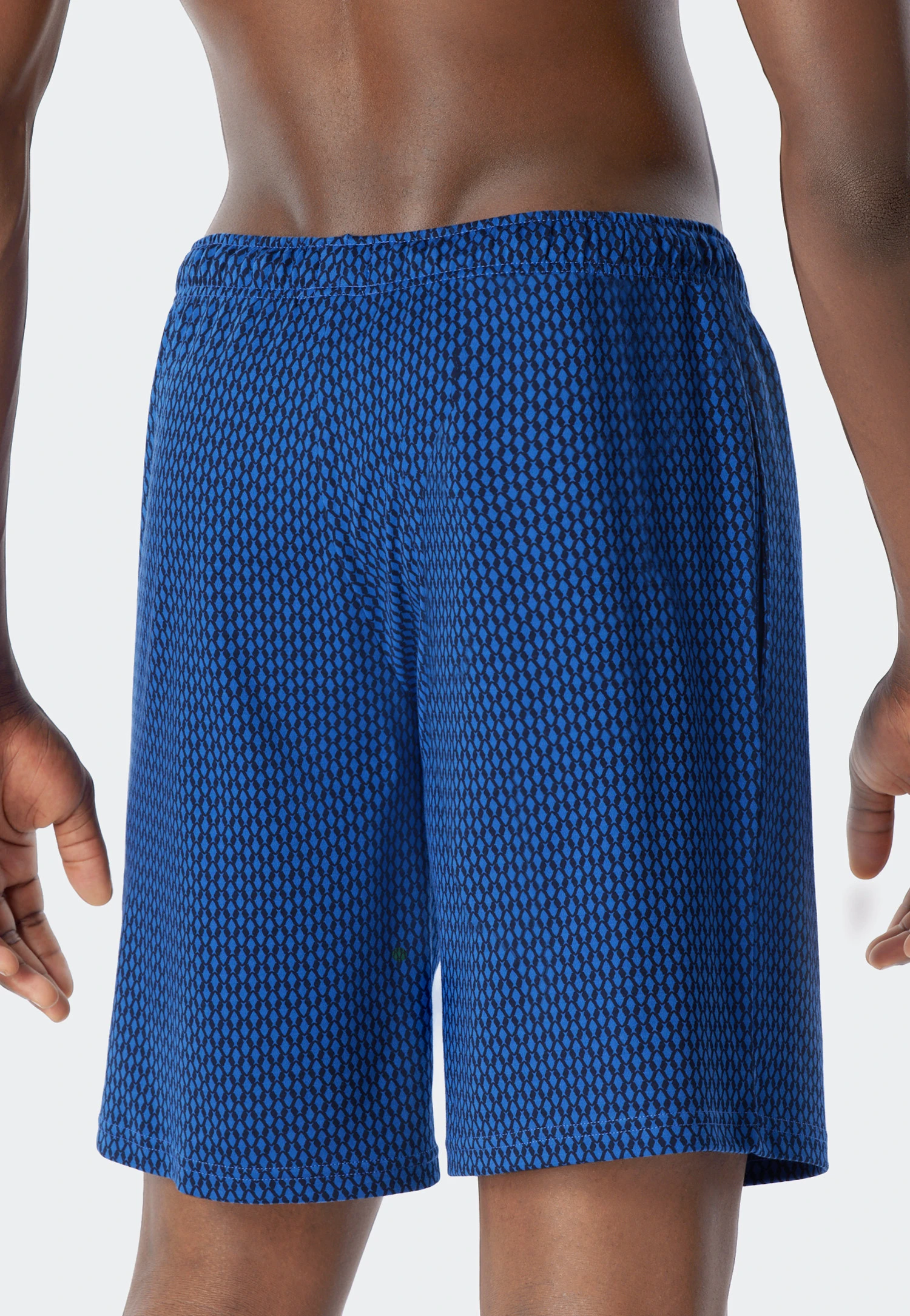 Schiesser Bermuda Shorts Fine Interlock Organic Cotton Patterned Aqua - Mix & Relax 2 Schiesser Bermuda Shorts Fine Interlock Organic Cotton Patterned Aqua - Mix & Relax - Image 2