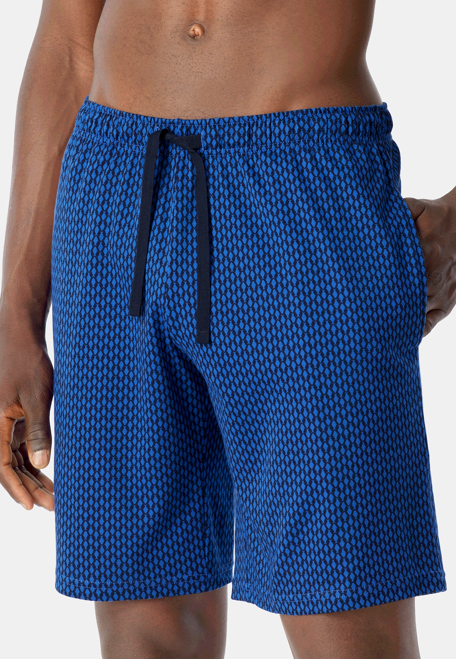 Schiesser Bermuda Shorts Fine Interlock Organic Cotton Patterned Aqua - Mix & Relax 1 Schiesser Bermuda Shorts Fine Interlock Organic Cotton Patterned Aqua - Mix & Relax