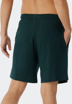 Schiesser Bermuda Shorts Fine Interlock Organic Cotton Patterned Dark Green - Mix & Relax 6 Schiesser Bermuda Shorts Fine Interlock Organic Cotton Patterned Dark Green - Mix & Relax -Uni Style Shop bermudashorts feininterlock organic cotton gemustert dunkelgruen mix relax 178946 702 back