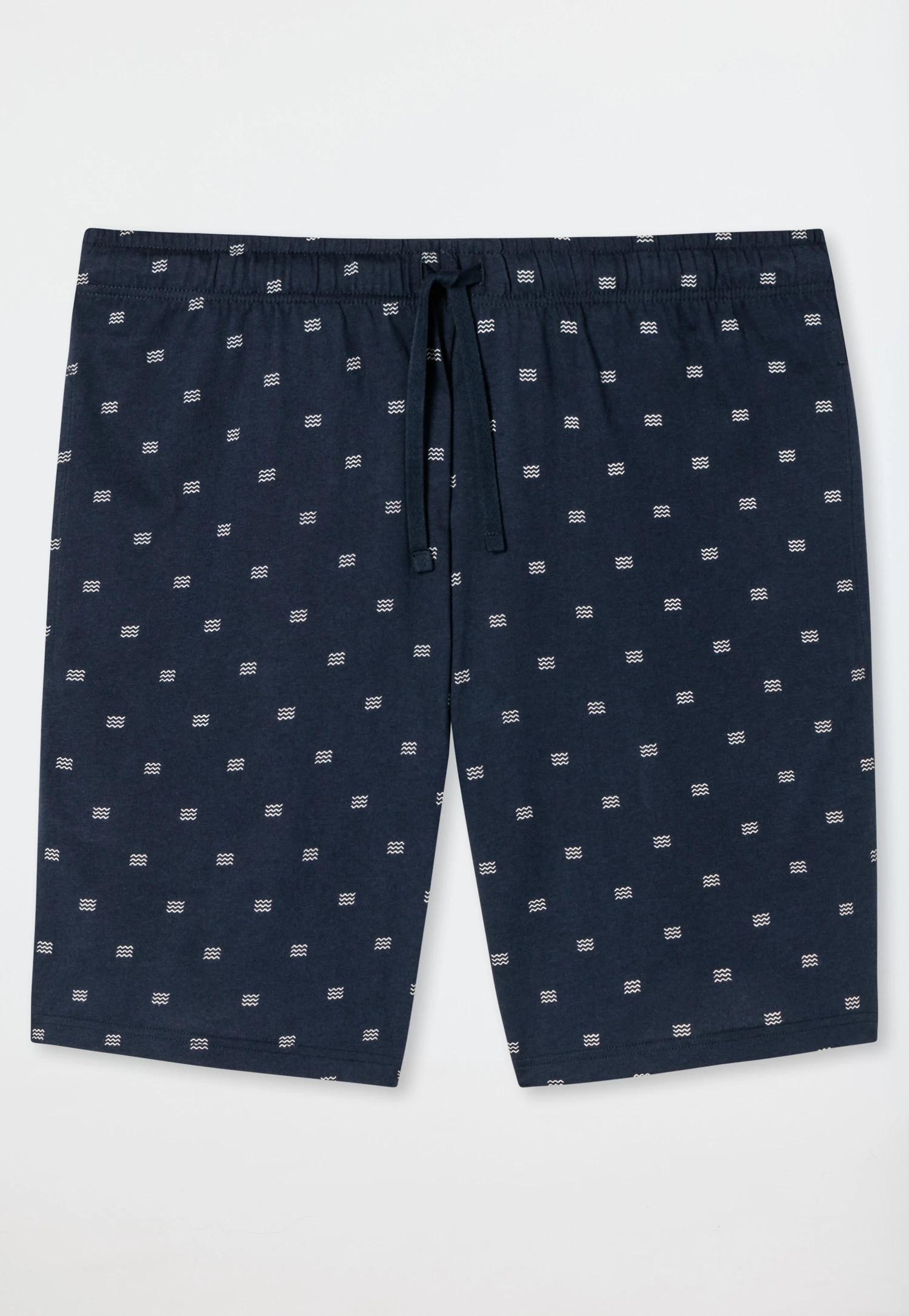 Schiesser Bermuda Shorts Organic Cotton Dark Blue Patterned - Mix & Relax 1 Schiesser Bermuda Shorts Organic Cotton Dark Blue Patterned - Mix & Relax