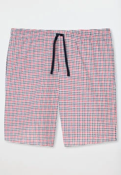 Schiesser Bermuda Shorts Organic Cotton Checked Red - Mix & Relax -Uni Style Shop bermudashorts organic cotton kariert rot mix relax 178942 500 detail1