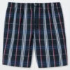 Schiesser Bermuda Shorts Woven Fabric Organic Cotton Checks Multicolored - Mix & Relax