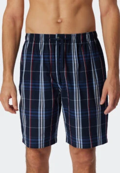 Schiesser Bermuda Shorts Woven Fabric Organic Cotton Checks Multicolored - Mix & Relax -Uni Style Shop bermudashorts webware organic cotton karos mehrfarbig mix relax 178948 904 detail2